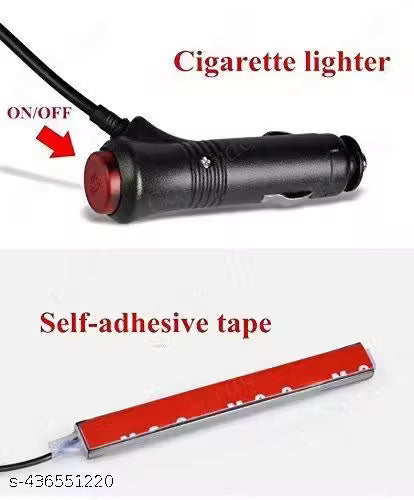 RGB Car Interior Decorative Light Floor Atmosphere Strip Light Car Under Dash Interior LED Lighting Pack of 1 )