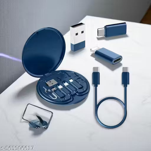 5-in-1 Multi Charging Cable Kit – USB C, Lightning, Micro USB + Adapter Set