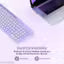 Portronics Bubble Square Wireless Keyboard with Bluetooth + 2.4 GHz USB Receiver (Dual Connectivity), Pair 3 Devices Max, Multimedia Hotkeys, for Laptop, PC, Smartphone, Tablet (Purple)