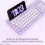 Portronics Bubble Square Wireless Keyboard with Bluetooth + 2.4 GHz USB Receiver (Dual Connectivity), Pair 3 Devices Max, Multimedia Hotkeys, for Laptop, PC, Smartphone, Tablet (Purple)